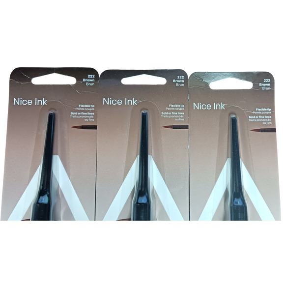 Almay Lot of 3 Liquid Eyeliner Pen Water Resistant & Long Wearing 222 Brown New - Picture 2 of 14